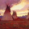 teepees-At-Sunset-paint-by-numbers