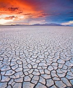 Cracked Mud Death Valley paint by numbers