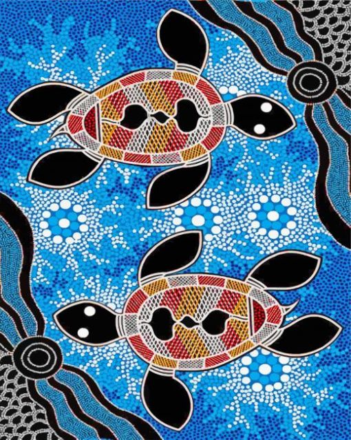 Aboriginals Turtles paint by numbers