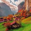 Autumn Lauterbrunnen Switzerland Paint By Number