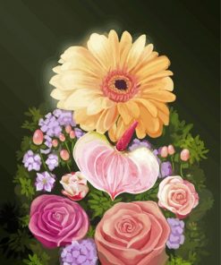 Flower Bouquet Art Paint By Numbers