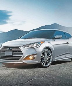 Grey Hyundai Veloster Car Paint By Numbers