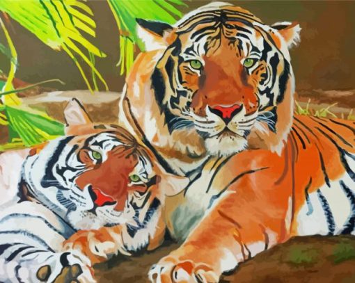 Tiger Couple Art Paint By Number