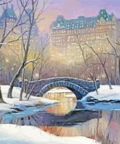 Aesthetic Winter Central Park Art Paint By Number