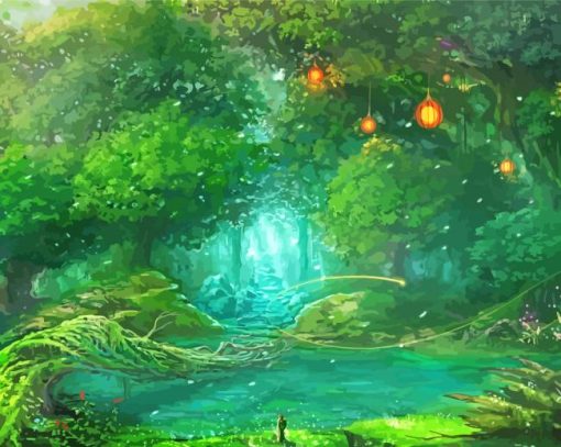 Beautiful Fantasy Forest Garden Paint By Number