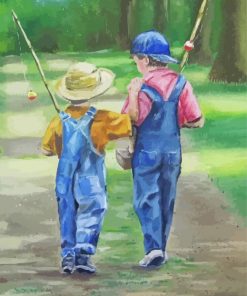 Best Friends Fishing Art Paint By Numbers