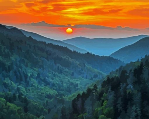 Great Smoky Mountains View Paint By Number