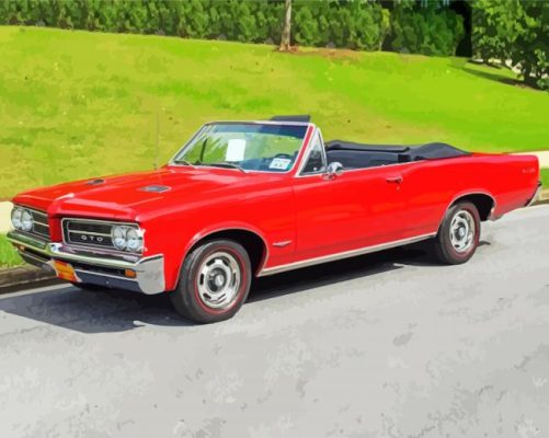 Red 1964 GTO Paint By Numbers