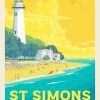 St Simons Island Georgia Poster Art Paint By Numbers