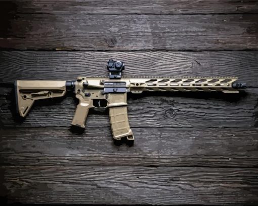 AR 15 Rifle Paint By Numbers