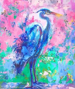 Abstract Heron Bird Paint By Numbers