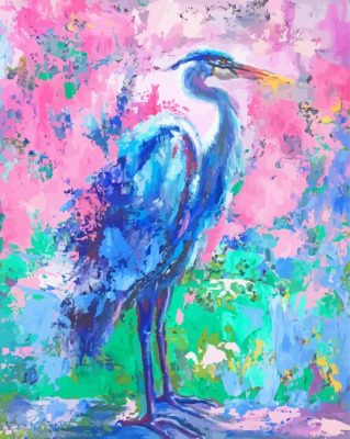 Abstract Heron Bird Paint By Numbers