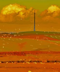 Beautiful View Of Emley Moor Paint By Numbers