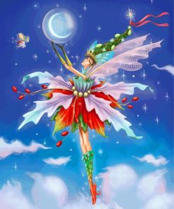 Christmas Fairy Moon Paint By Numbers