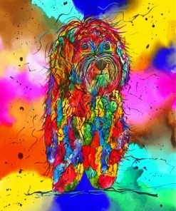 Cockapoo Abstract Paint By Numbers