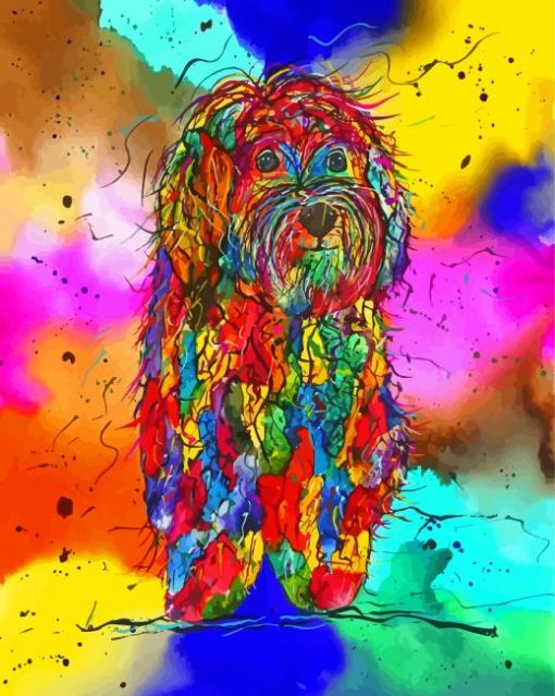 Cockapoo Abstract Paint By Numbers