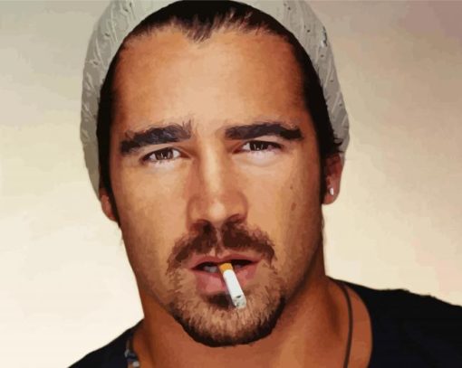 Colin Farrell Smoking Paint By Numbers