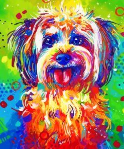 Colorful Shih Tzu Dog Art Paint By Numbers