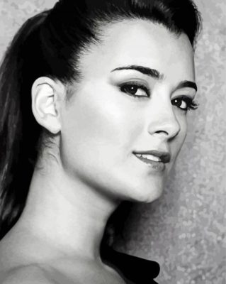 Cote De Pablo Black And White Paint By Numbers