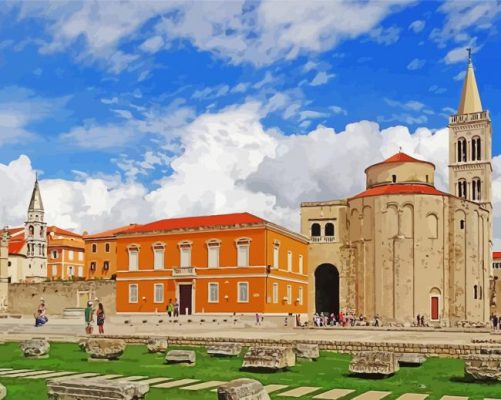 Croatia Zadar Buildings Paint By Numbers