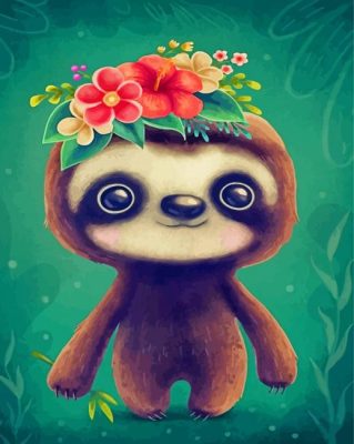 Cute Baby Sloth Paint By Numbers