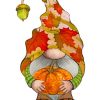 Fall Gnome Holding Pumpkin Paint By Numbers