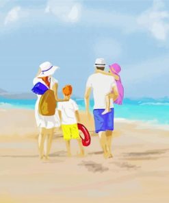 Family Beach Day Paint By Numbers