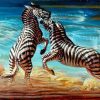 Fighting Zebras Tretchikoff Paint By Numbers