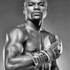 Floyd Mayweather In Black And White Paint By Numbers