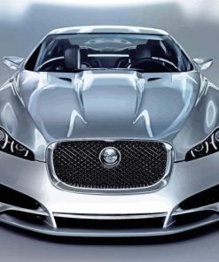 Grey Jaguar Xf Paint By Numbers