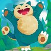 Happy Snorlax Pokémon Paint By Numbers