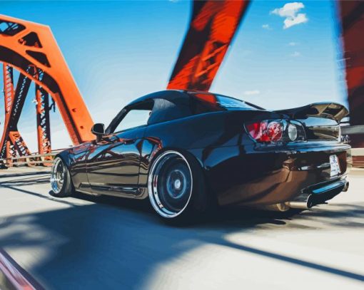 Honda S2000 On The Bridge Paint By Numbers