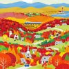 Illustration Autumn New England Paint By Numbers