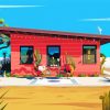 Illustration House Desert Paint By Numbers