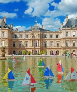 Jardin Du Luxembourg Fountain Paint By Numbers