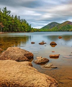 Jordan Pond Acadia National Park Paint By Numbers