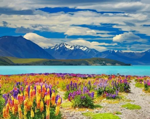 Lake Tekapo In New Zealand Paint By Numbers