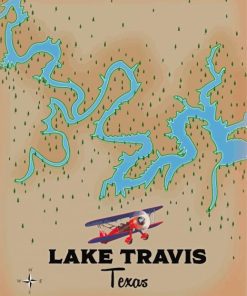 Lake Travis Texas Poster Paint By Numbers