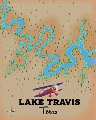 Lake Travis Texas Poster Paint By Numbers