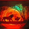 Lion King Timon And Pumbaa At Sunset Paint By Numbers