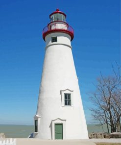 Marblehead Lighthouse Ohio Paint By Numbers