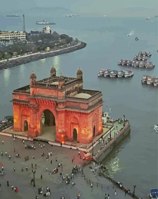 Mumbai Gateway Of India Paint By Numbers