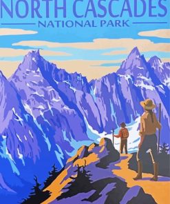 North Cascades Washington Poster Paint By Numbers