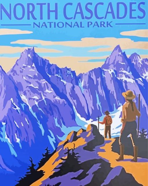 North Cascades Washington Poster Paint By Numbers