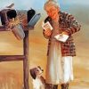 Old Woman And Dog Paint By Numbers