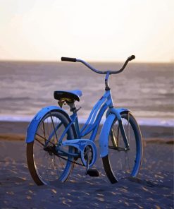 Old Bike On Beach Paint By Numbers