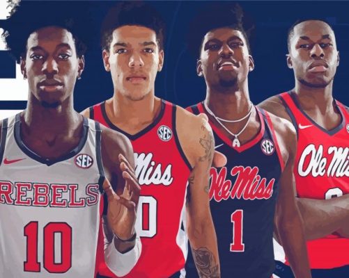 Ole Miss Basketball Players Paint By Numbers