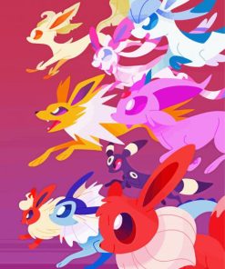 Pokémon Go Eeveelutions Characters Paint By Numbers