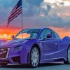 Purple Hispano Suiza At Sunset Paint By Numbers