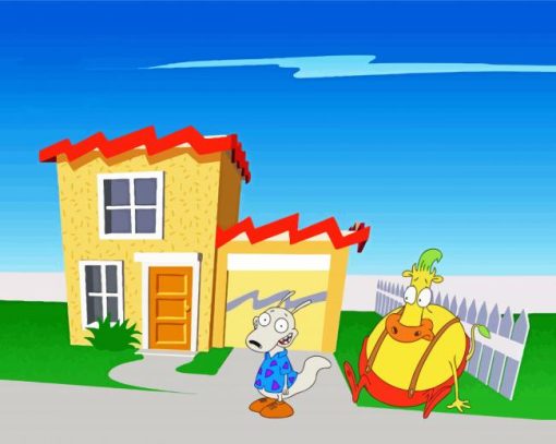 Rockos Modern Life Cartoon Paint By Numbers